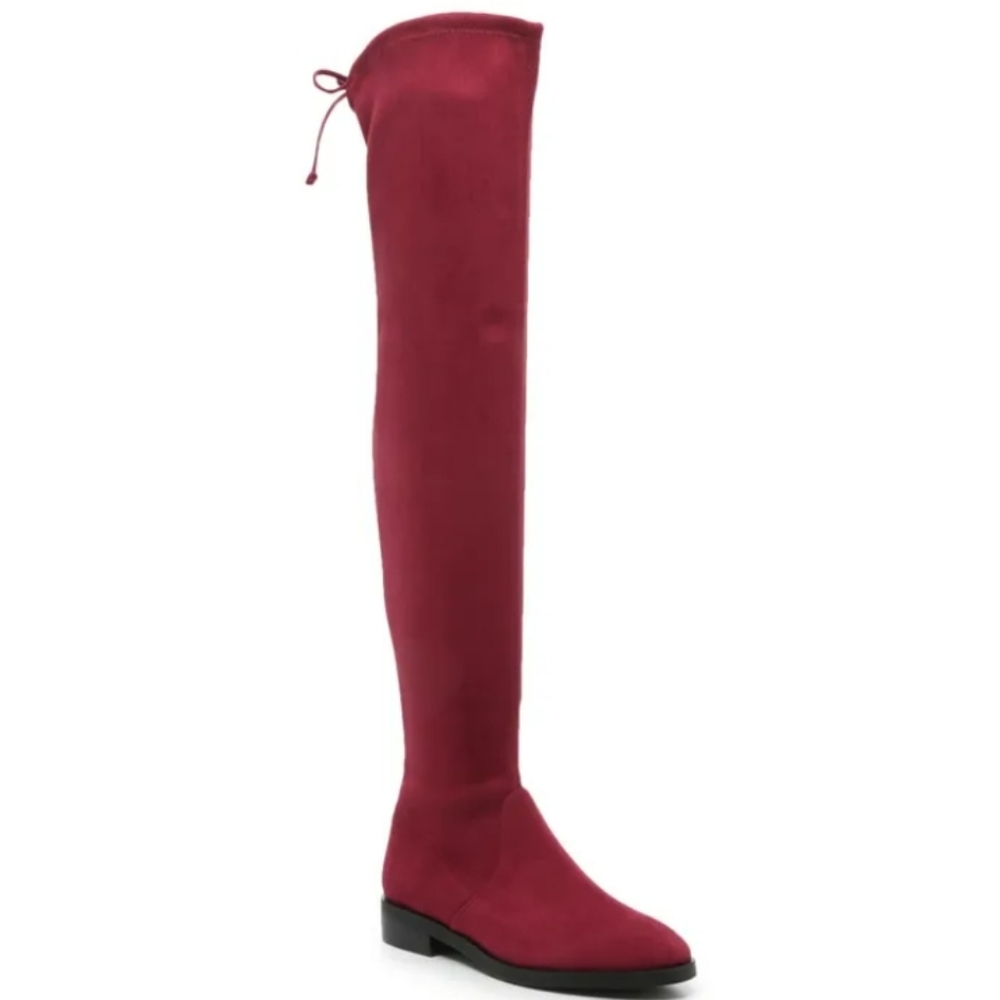 STUART WEITZMAN JOCEY SUEDE OVER-THE-KNEE FLAT BOOT